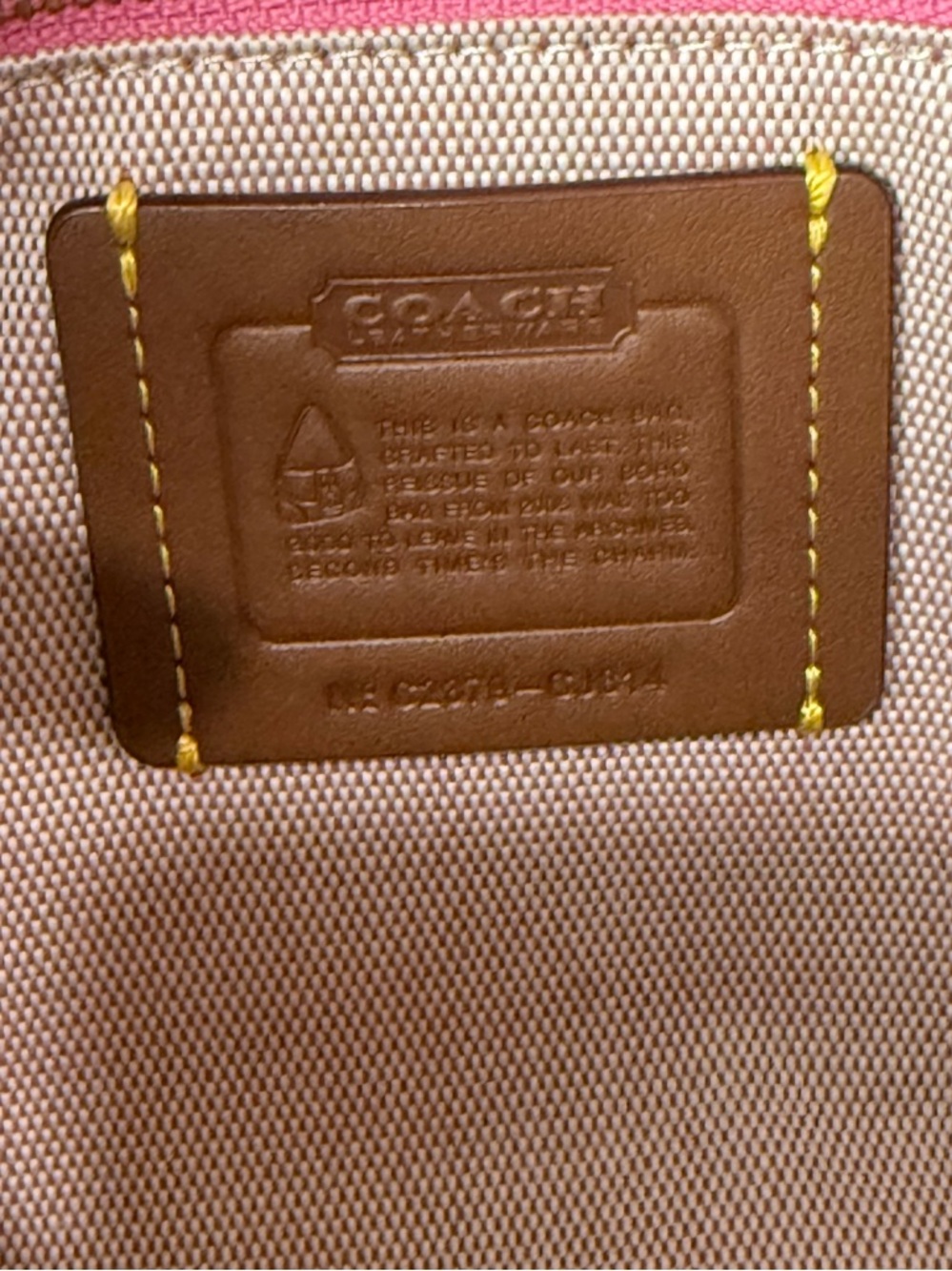 Coach SoHo Flap Bag in Signature Jaquard Pink Leather New CJ814 - Picture 6 of 9